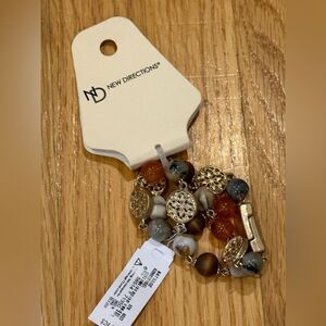 New Directions magnetic beaded bracelet set gold